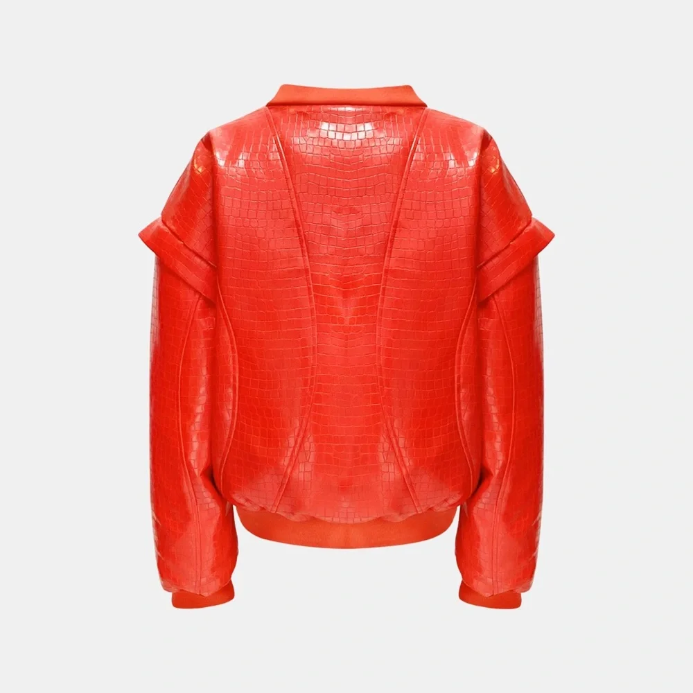 Scandi Brand OW Collection Croc Bomber Jacket - Picture 3 of 7
